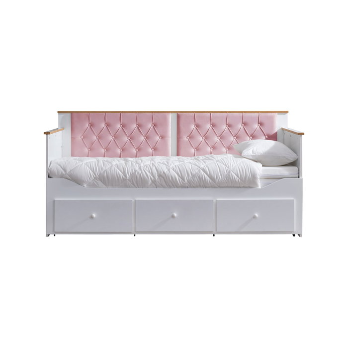 Hanah Home Alacati Cama nido Blanco y rosa Hanah Home Alacati Cama nido Blanco y rosa